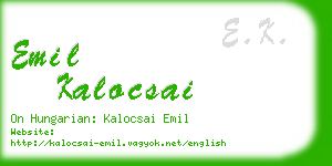 emil kalocsai business card